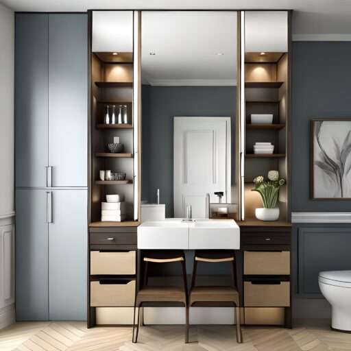 bathroom shelves