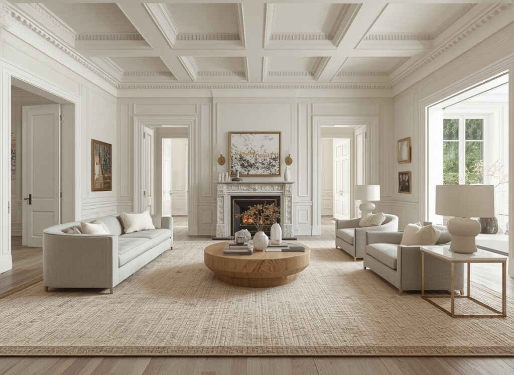 how to arrange furniture in an awkward living room with a fireplace