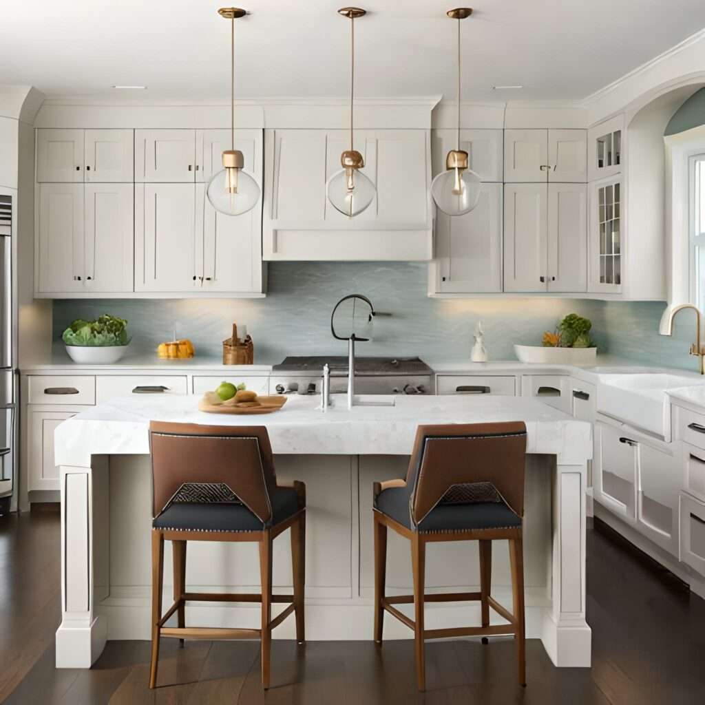 backsplash ideas for white cabinets and granite countertops