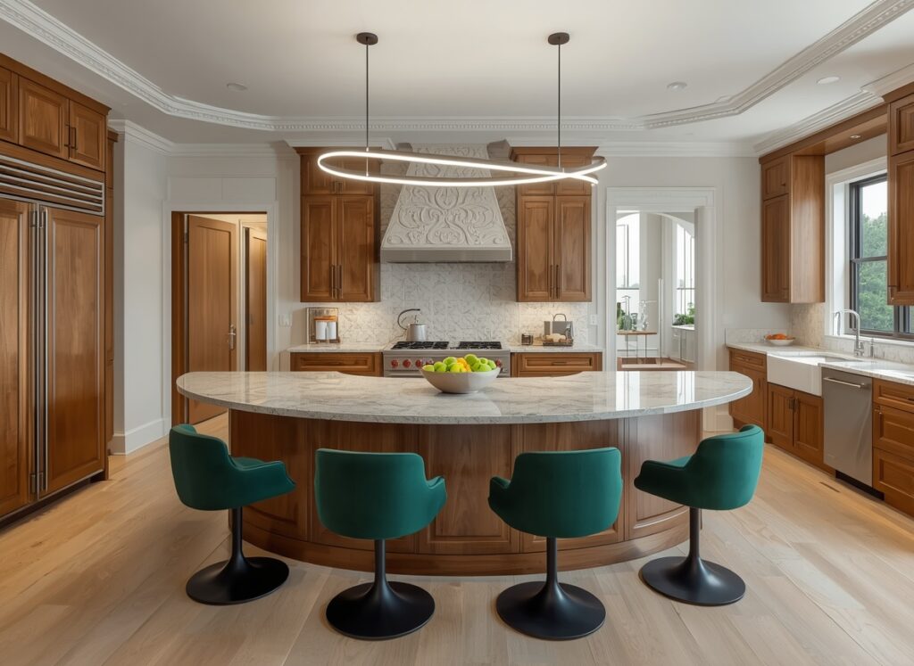 2. kitchen island with seating