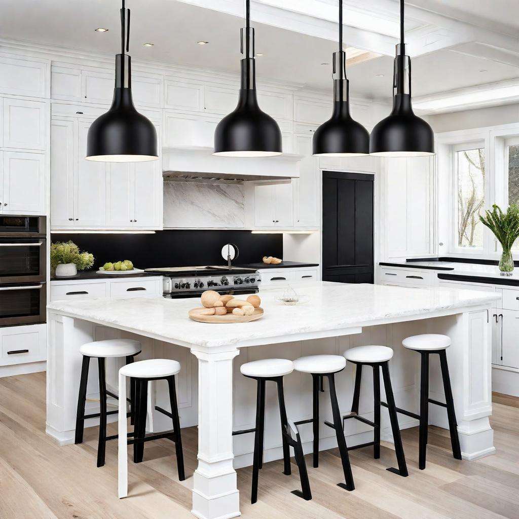 45 Excellent ideas for black and white kitchen decor