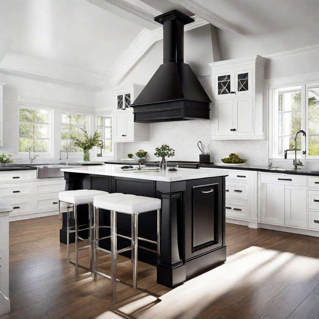 45 Excellent ideas for black and white kitchen decor