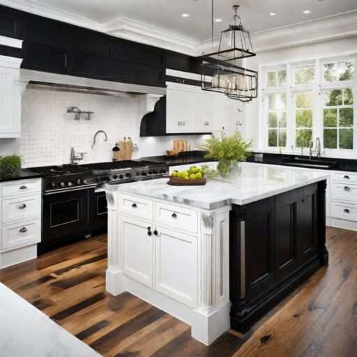 45 Excellent ideas for black and white kitchen decor