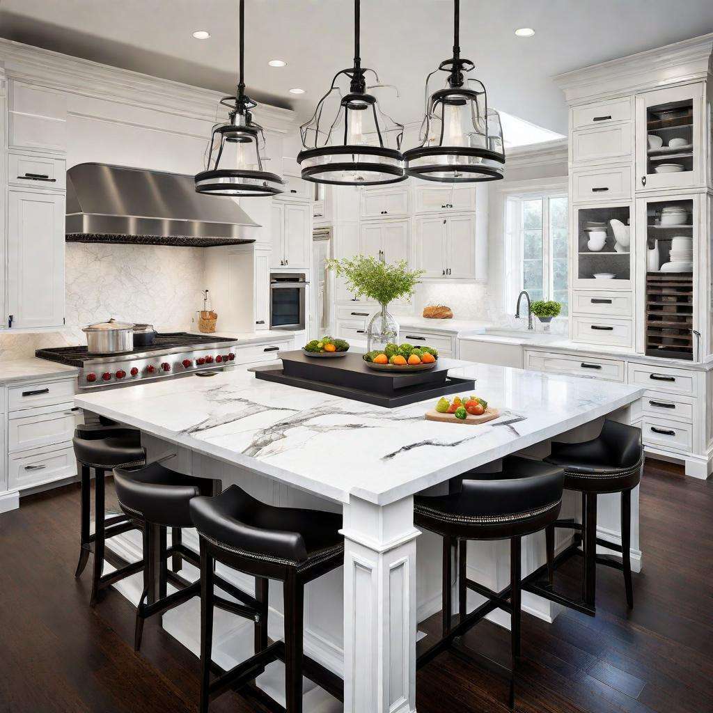 45 Excellent ideas for black and white kitchen decor