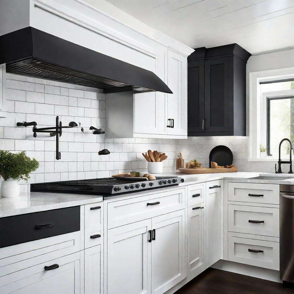 45 Excellent ideas for black and white kitchen decor