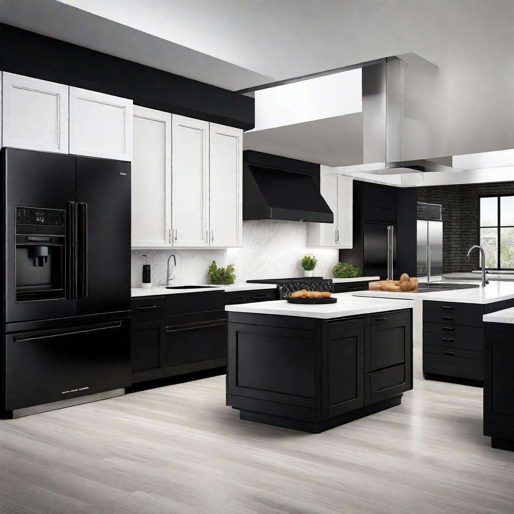 45 Excellent ideas for black and white kitchen decor