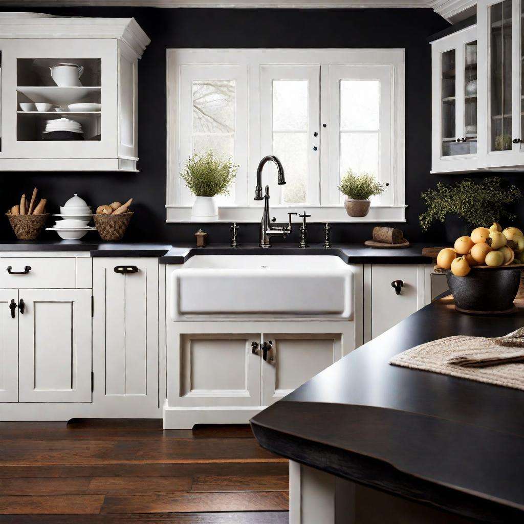 45 Excellent ideas for black and white kitchen decor