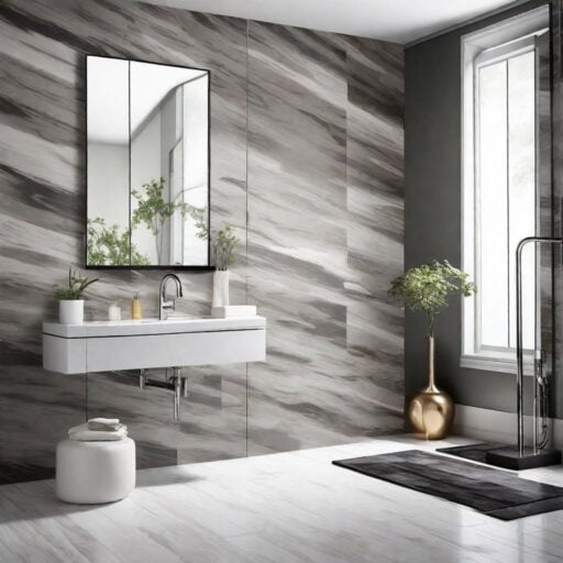 master bathroom accent walls