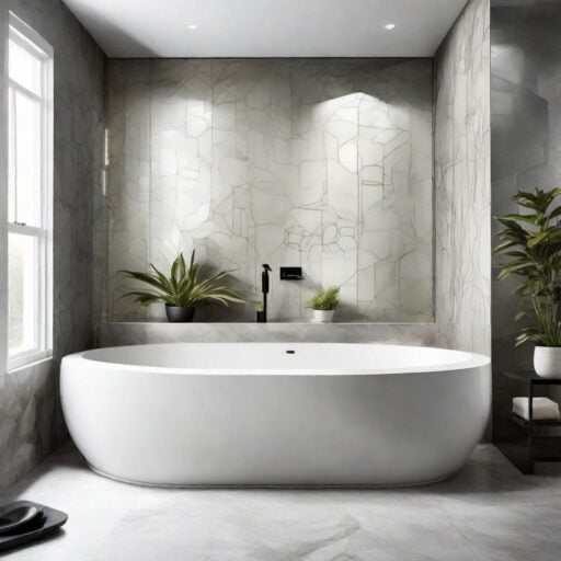 master bathroom accent walls