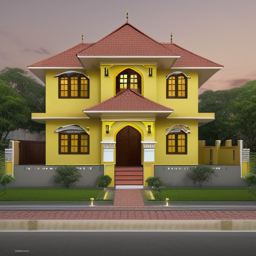 Colonial-Charm-Delight Small Indian House Colour Combination Outside