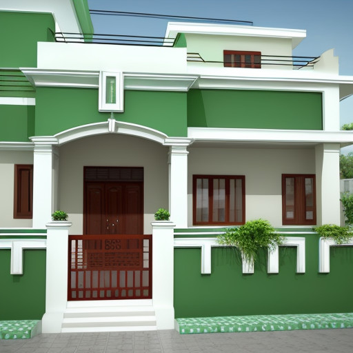Green-Serene-Harmony-1 Small Indian House Colour Combination Outside