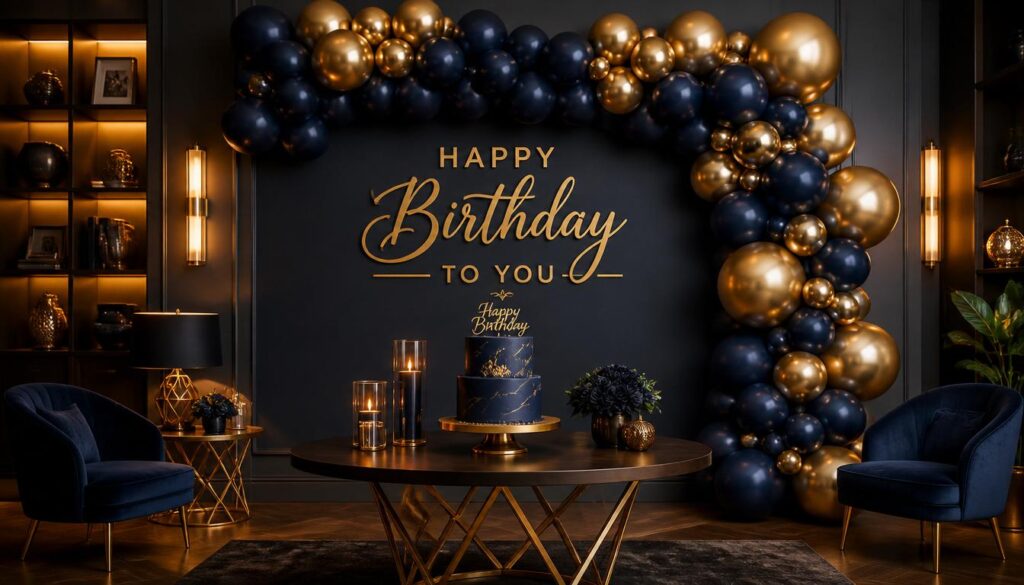 Wall Simple Birthday Decoration at Home