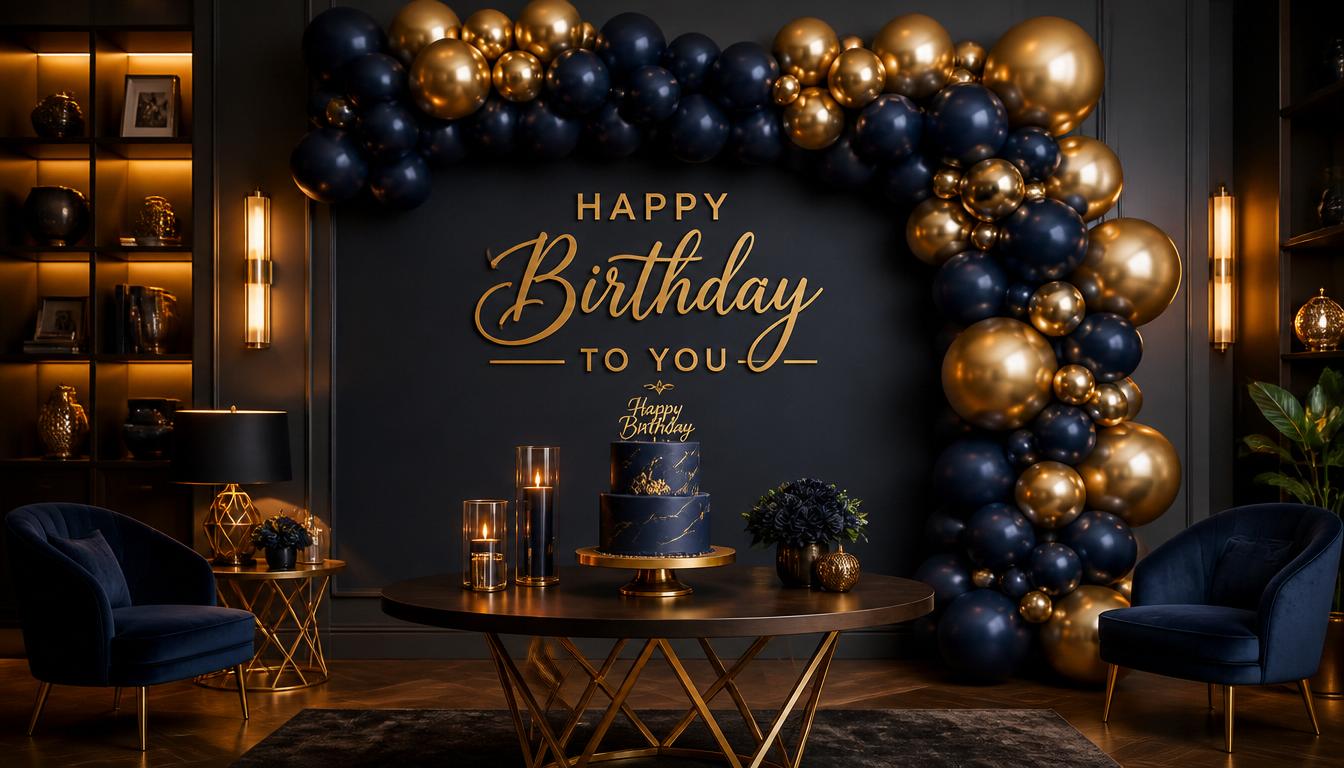 Wall Simple Birthday Decoration at Home