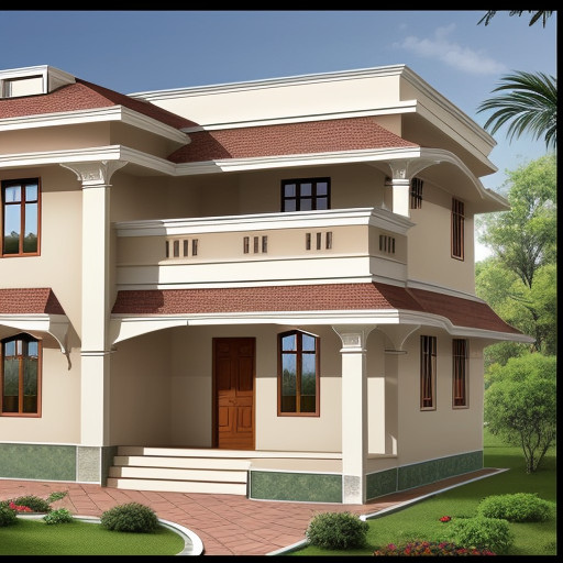 Warm-Ivory-Elegance-1 Small Indian House Colour Combination Outsides means the process of choosing and arranging different color combinations used on the exterior surfaces of small houses.