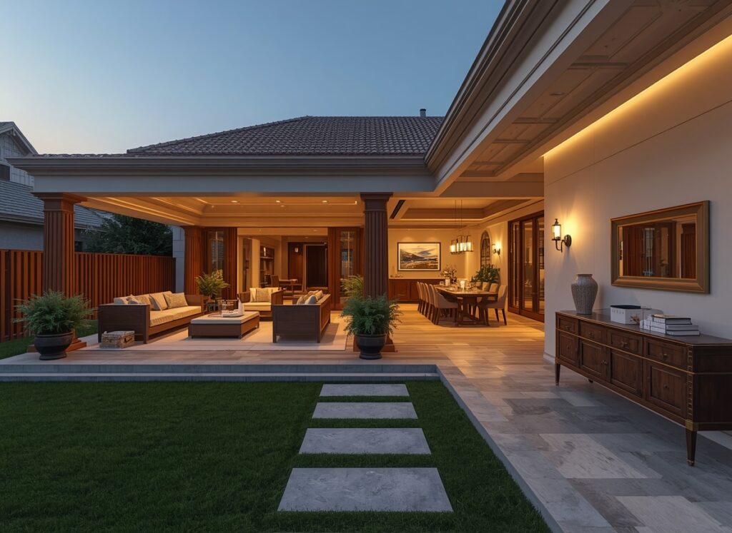 Rectangle Patio Layout Ideas