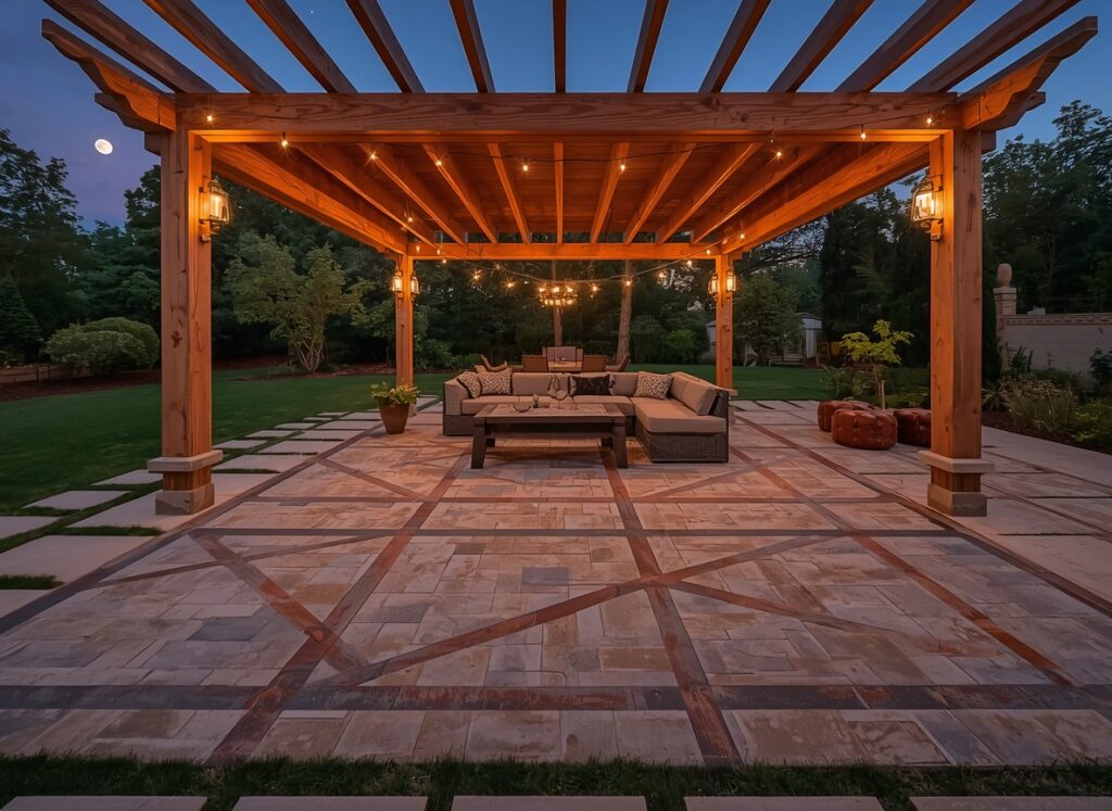 Rectangle patio floor design rectangle patio layout design