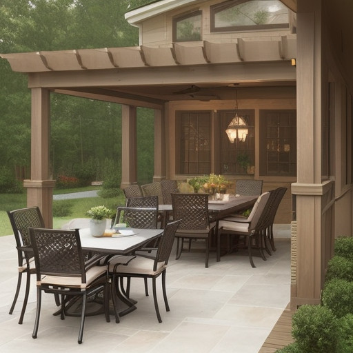 rectangle patio layout design a cozy dining corner Rectangle Patio Layout Ideas