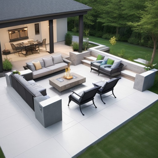 Rectangle patio layout with flooring ideas Rectangle patio layout with flooring ideas