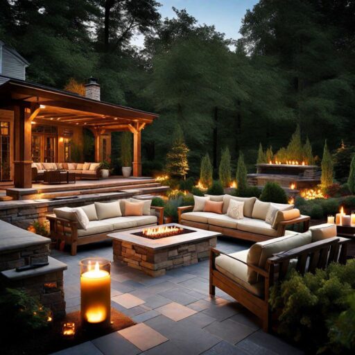 Evening Nook for rectangle patio layout Evening Nook for rectangle patio layout