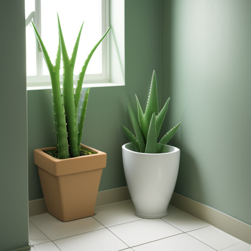Natural Materials and Plants in Bathroom