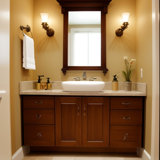 Natural Materials and Plants in Bathroom