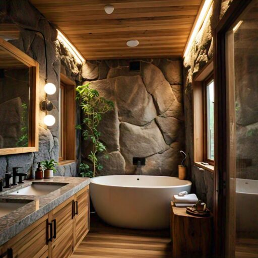 Natural Materials and Plants in Bathroom Design