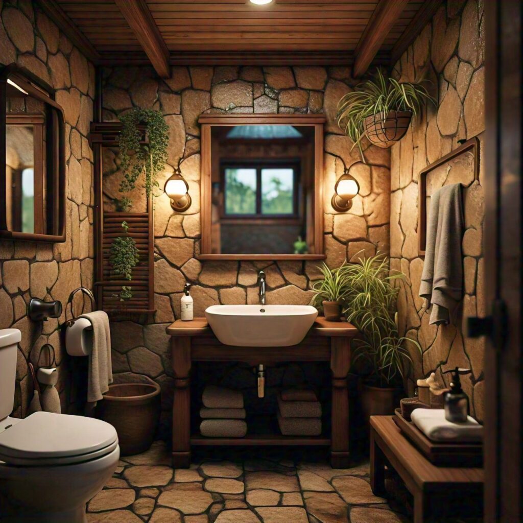 Natural Materials and Plants in Bathroom Design