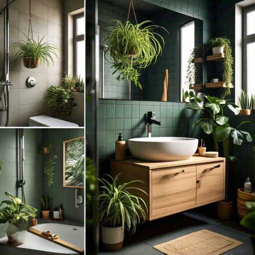 Natural Materials and Plants in Bathroom Design