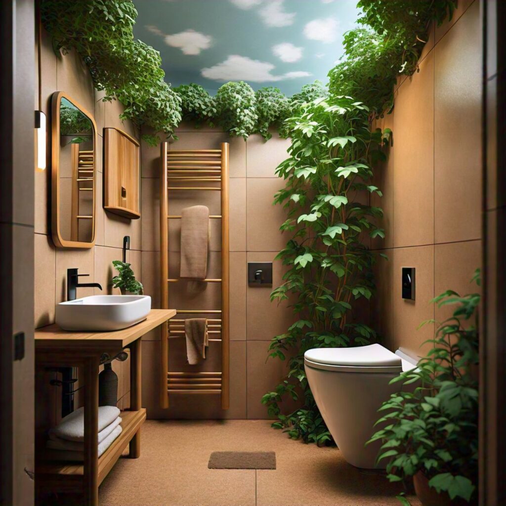 benefits of using natural materials and plants in bathroom design