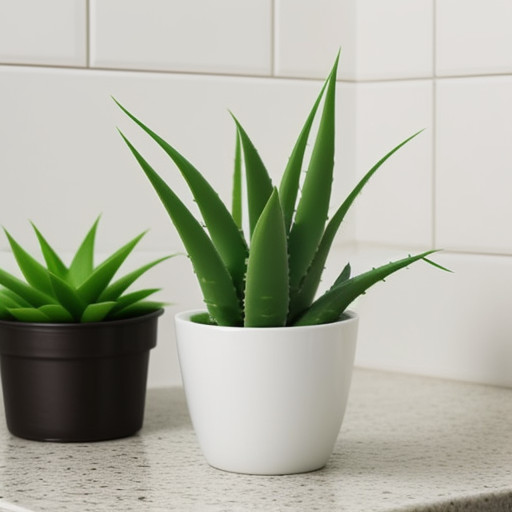 Natural Materials and Plants in Bathroom