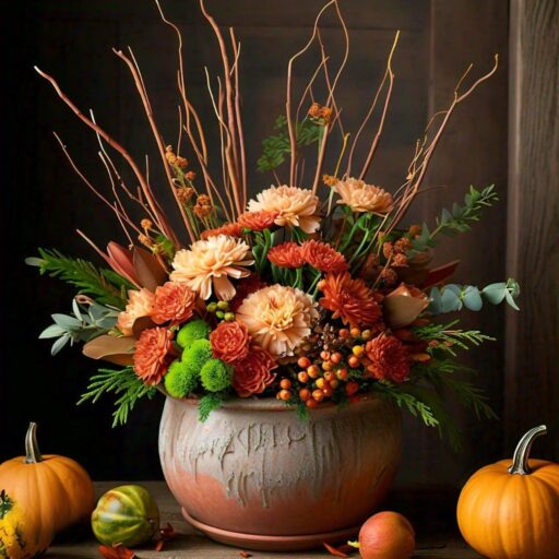 Fall Gift Planter with Dale Sticks Ideas
