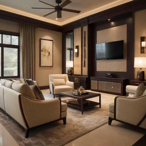 separate sitting area in the master bedroom