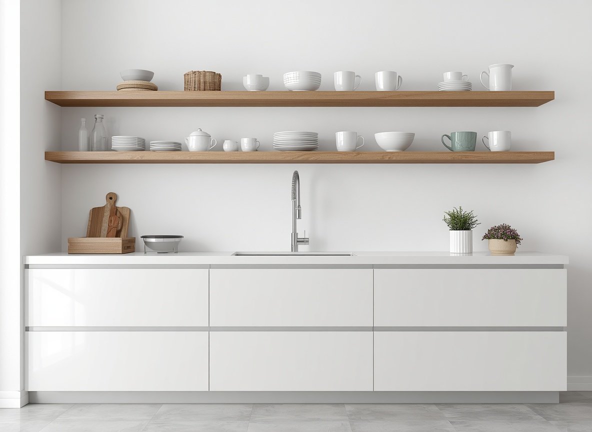 25 Affordable Home Interior Design Ideas on a Low Budget 16 Modern MDF kitchen cabinets with high gloss laminate finish - budget friendly kitchen interior ideas