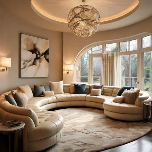 separate sitting area in the master bedroom