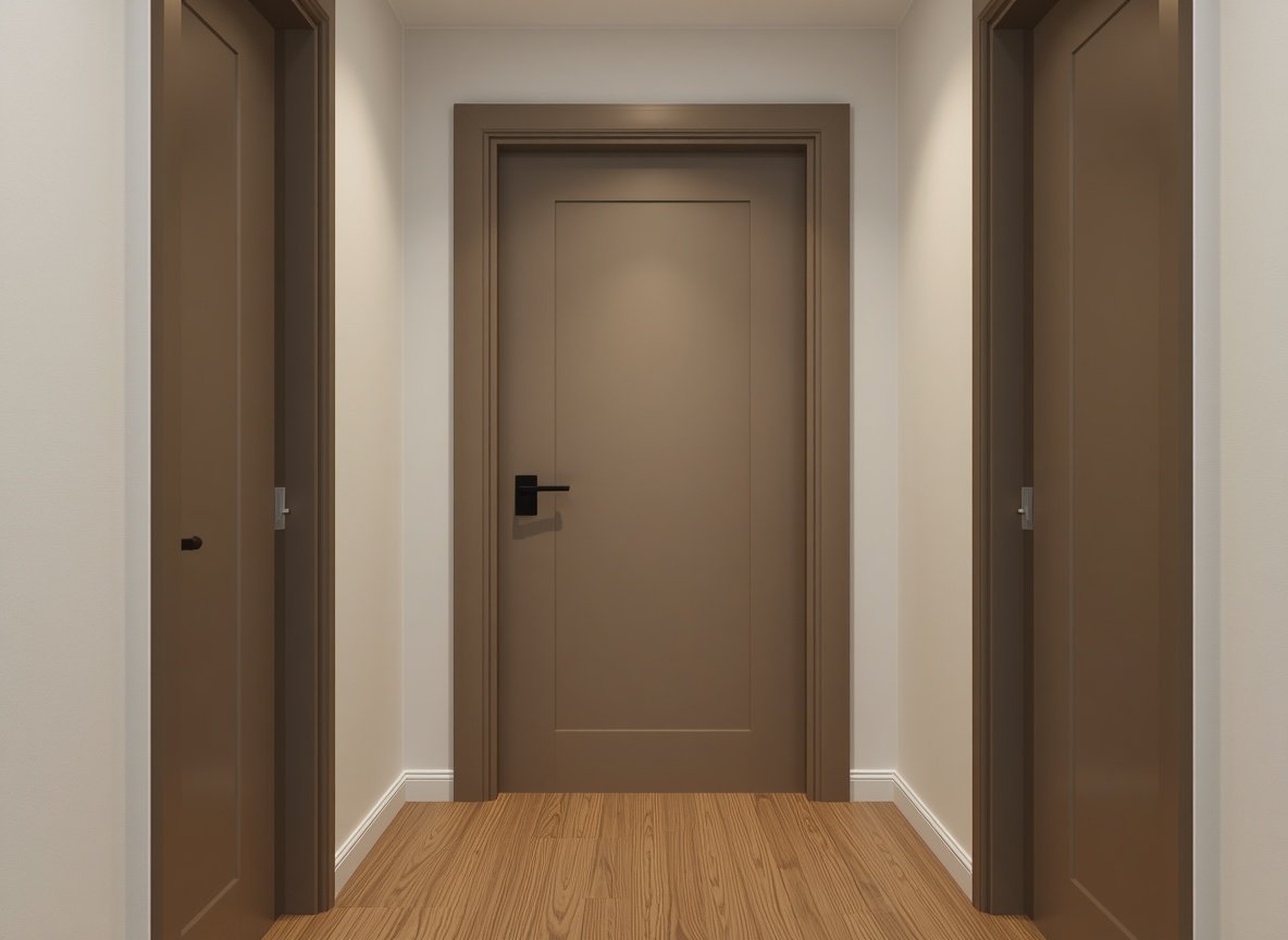 25 Affordable Home Interior Design Ideas on a Low Budget 22 Molded HDF skin door with dark wood polish finish - affordable housing interior design ideas