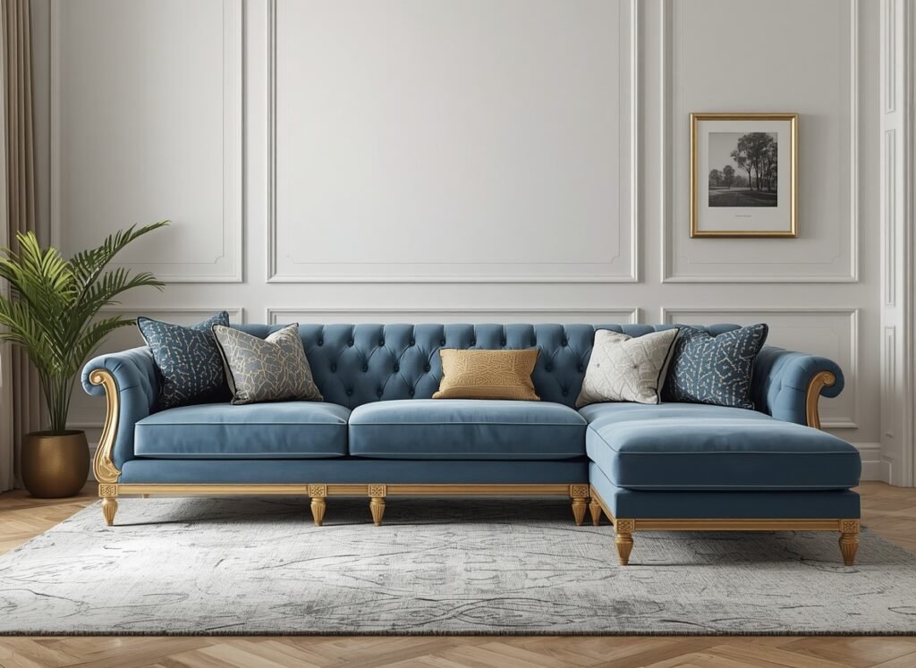 25 Affordable Home Interior Design Ideas on a Low Budget 7 Modern L-shaped sectional sofa in neutral fabric - affordable house interior design ideas for living room