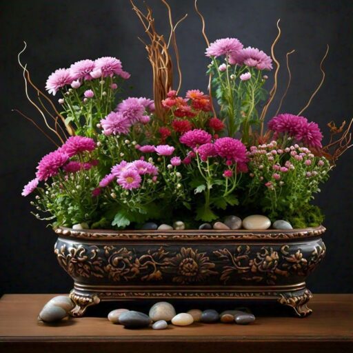 fall gift planters with dale sticks ideas