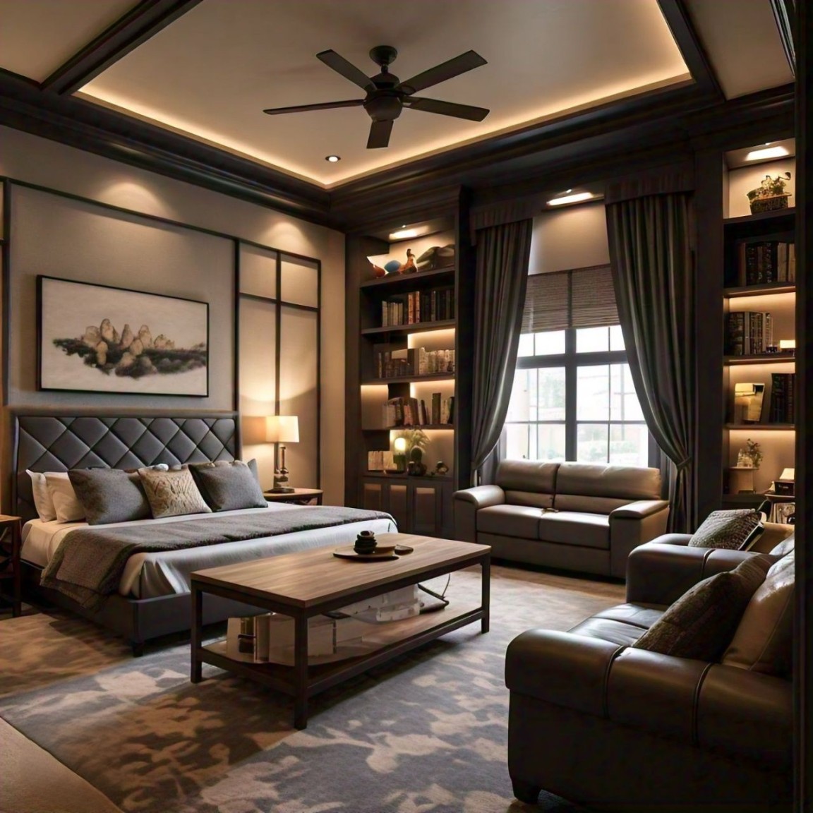 Master Bedroom with Separate Sitting Area ideas