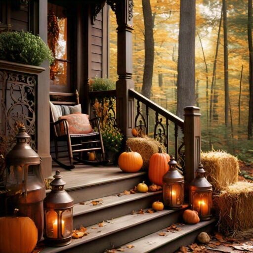 How to Decorate Your Outside Porch Woodland Fall Style