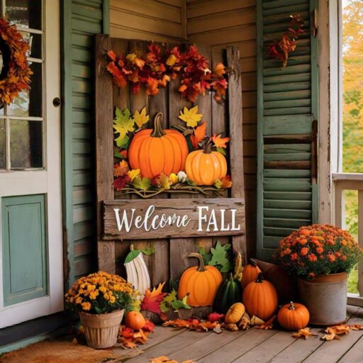 How to Decorate Your Outside Porch Woodland Fall Style