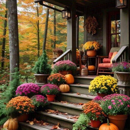How to Decorate Your Outside Porch Woodland Fall Style