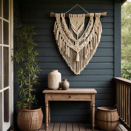 Macrame Wall Art Above Table
