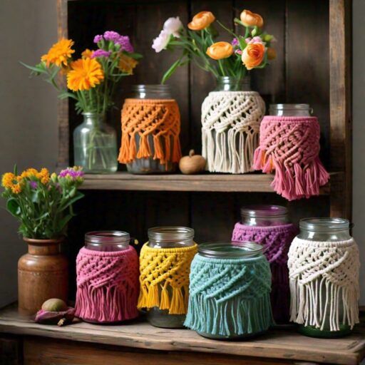 Macrame Jar Covers for Decoration