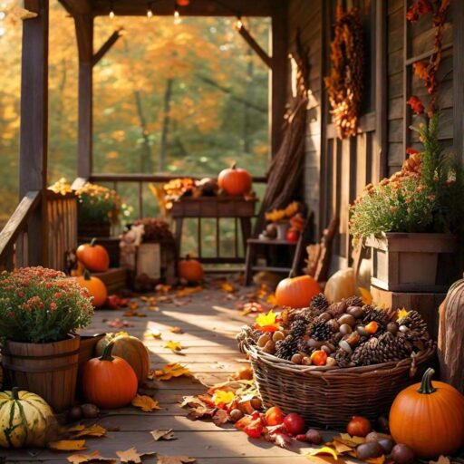 Decorate Your Outside Porch Woodland Fall Style
