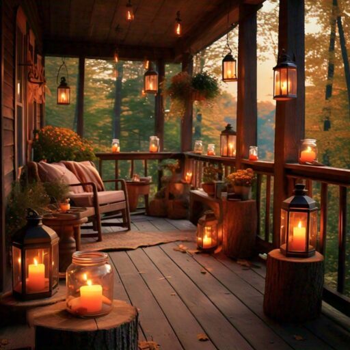 How to Decorate Your Outside Porch Woodland Fall Style