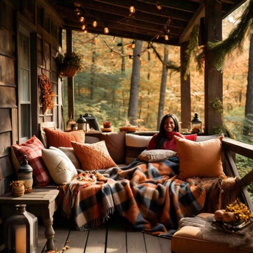 How to Decorate Your Outside Porch Woodland Fall Style