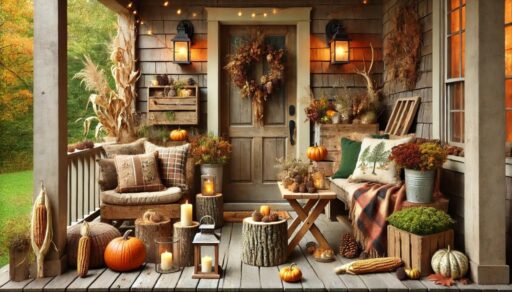 How to Decorate Your Outside Porch Woodland Fall Style