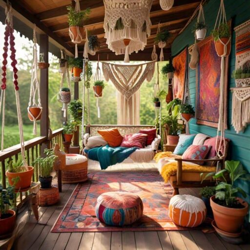 How to Dress Your Porch Bohemian Style with Macrame Decor