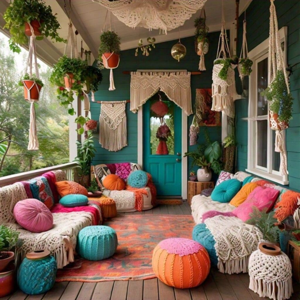 How to Dress Your Porch Bohemian Style with Macrame Decor