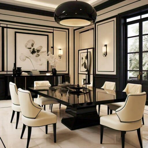 Cream and Black for the Dining Room